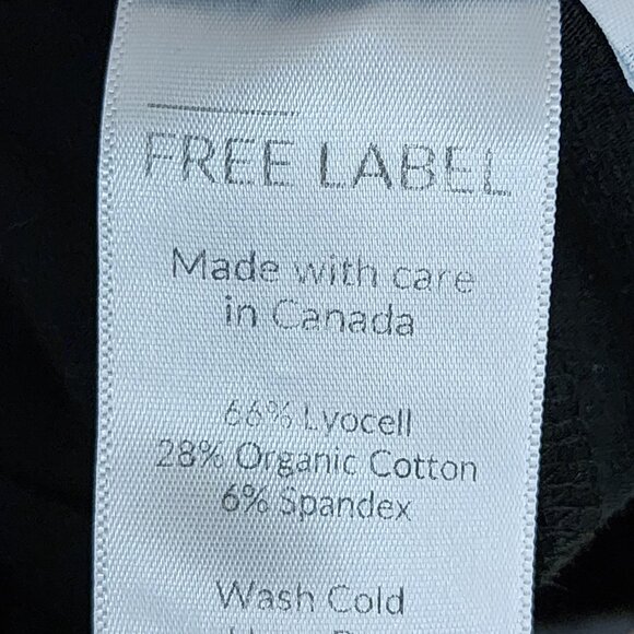 Free Label Black Tencel Organic Cotton Stretch Jersey Boxy Fit Tee - Picture 6 of 7